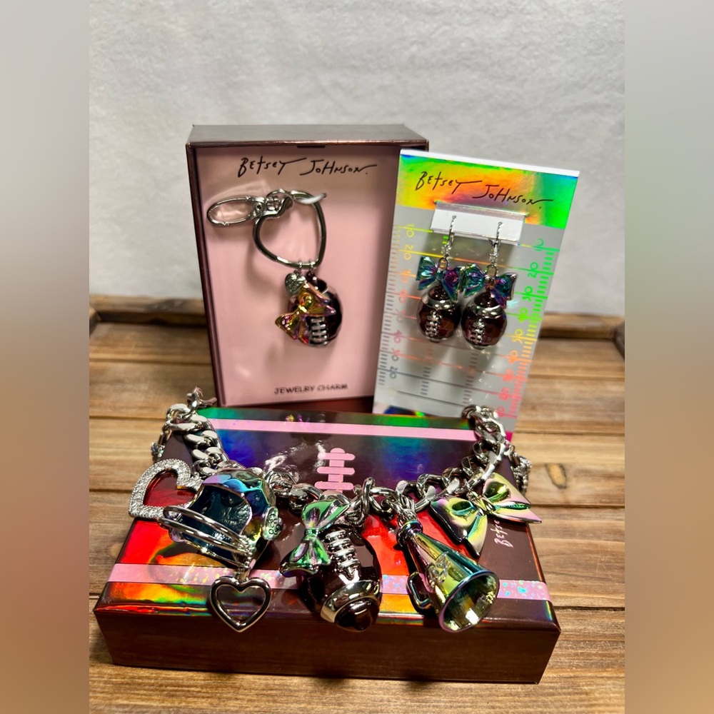 Betsey Johnson Football Jewelry Bundle!!
